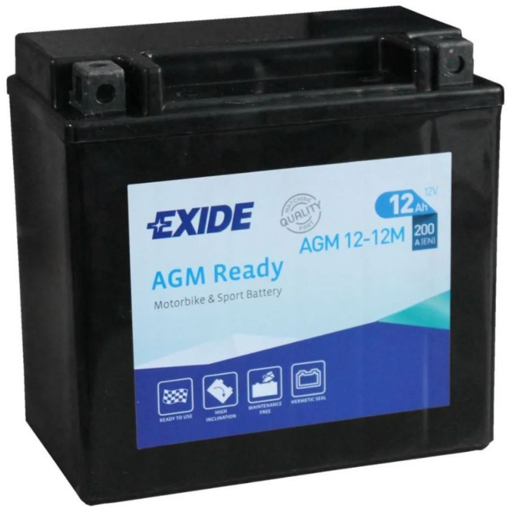 Batería Exide Moto 12v Agm Ready Agm12 12m Agm 12v 12ah 12200a 150x90x145mm Compatible 6265