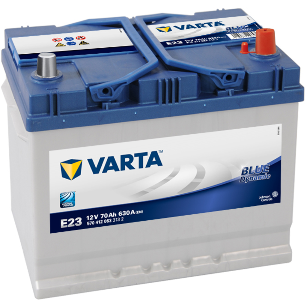Batería de Coche/Vehículo Varta Blue Dynamic E23. 12V - 70Ah 70/630A (Caja  D26L) - Baterías Por Un Tubo