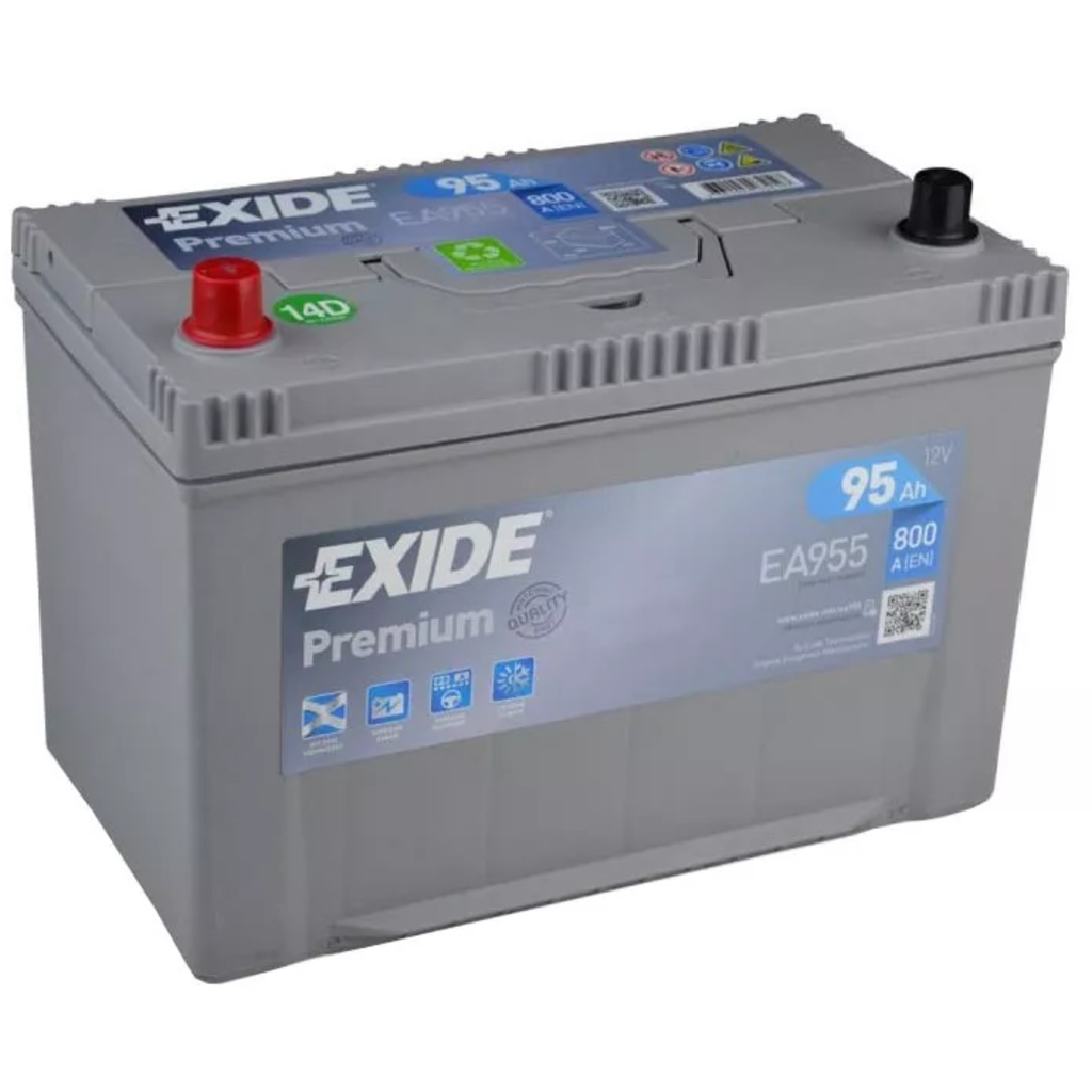 Batería de Coche/Vehículo Exide Premium EA955. 12V - 95Ah 95/800A (Caja  D31) - Baterías Por Un Tubo