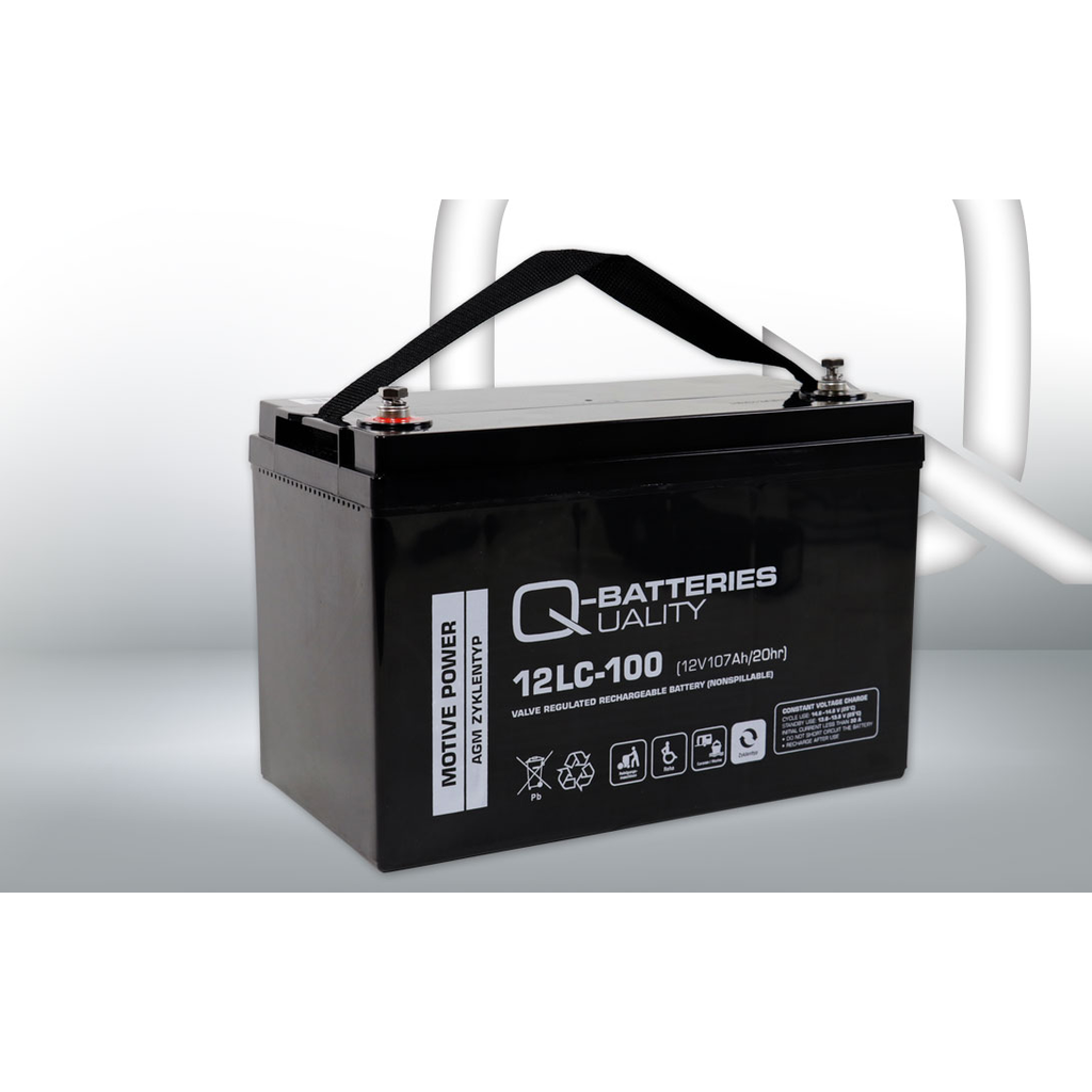 Batería Qbatteries Agm Deep Cycle Battery AGM. 12LC-80. 80 Ah 12V.  350x167x180mm - Blue Batteries